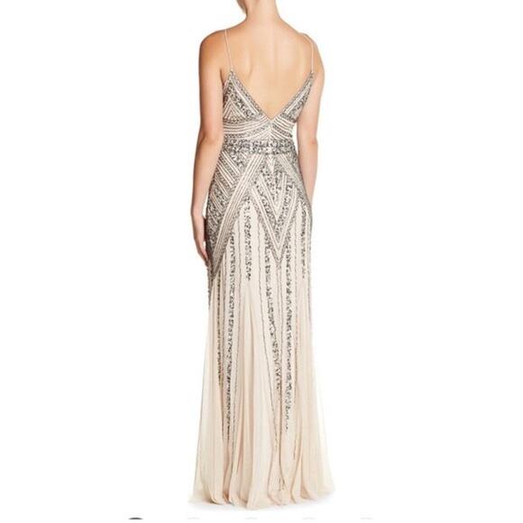 NWT Mariana V-neck Beaded/Sequin Full Length Gown (12) - Picture 2 of 16